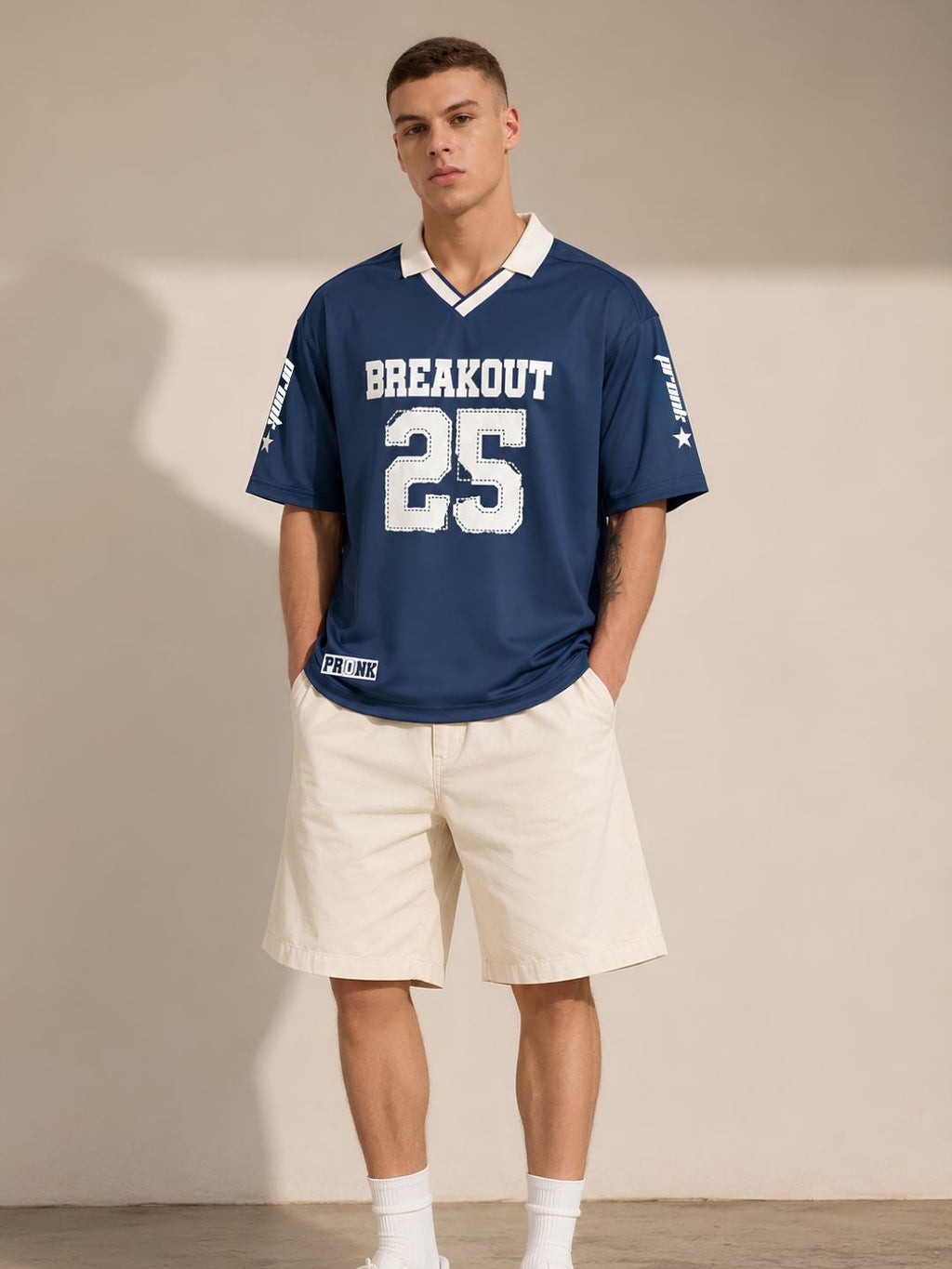 Men Oversized Varsity T-Shirt