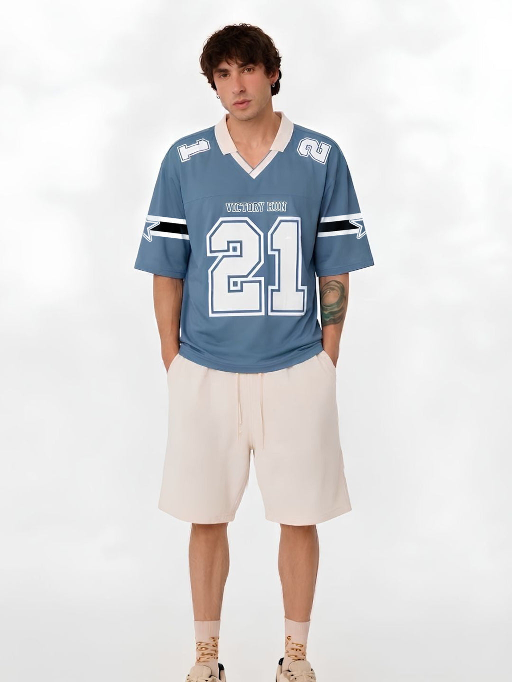 Men Oversized Varsity T-Shirt