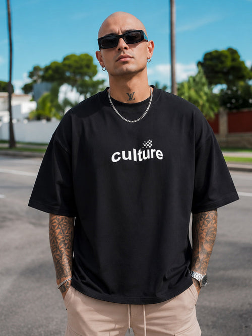 CULTURE Men Printed Oversized T-Shirt
