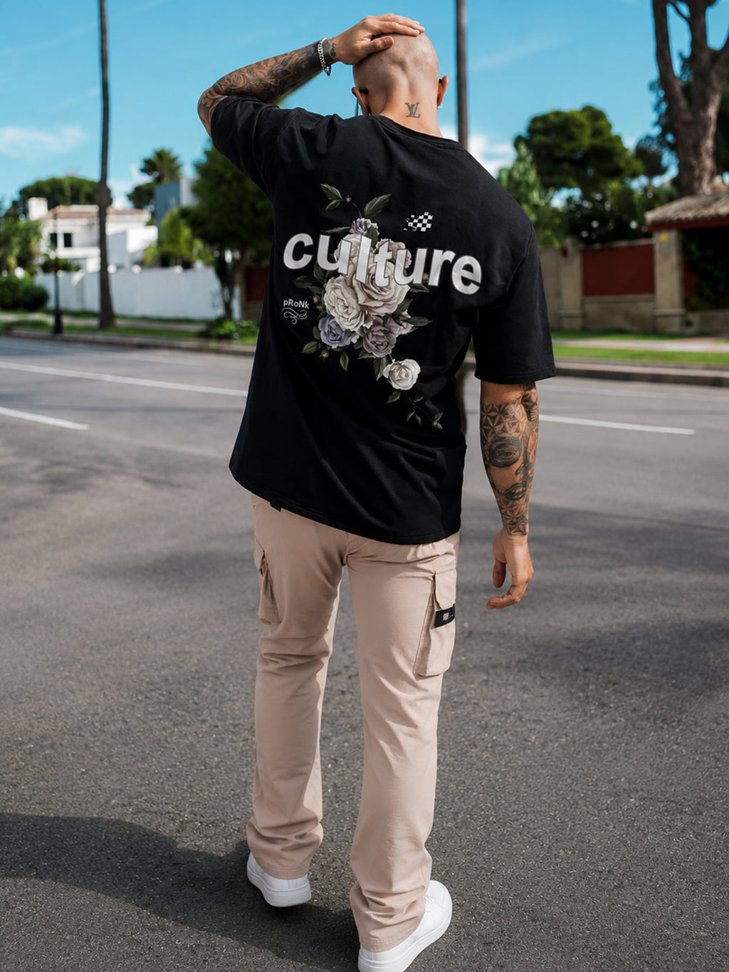CULTURE Men Printed Oversized T-Shirt