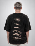 Evolve Men Retro Wash Printed Oversized T-Shirt