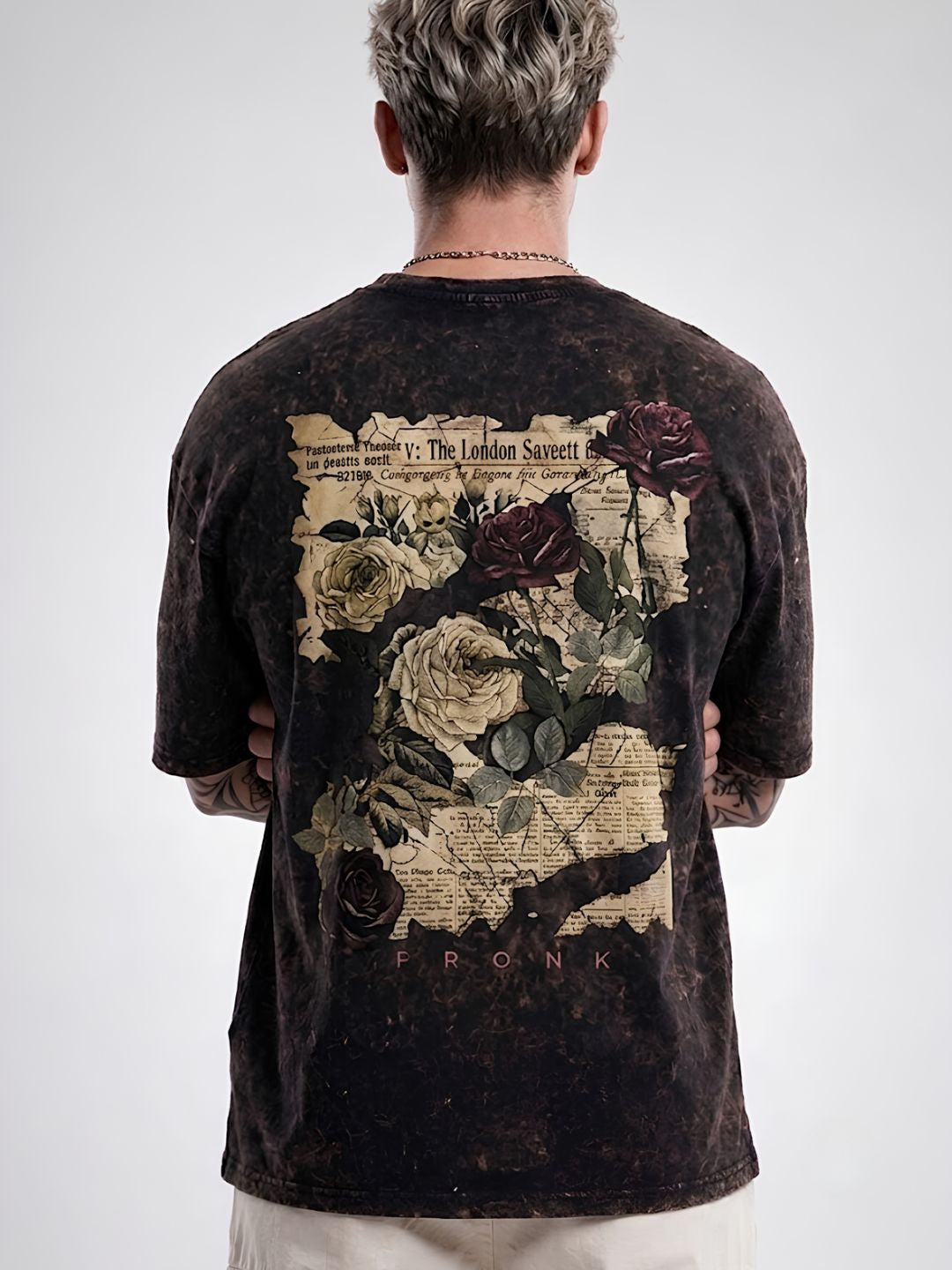 FADED DREAMS Men Retro Wash Oversized T-Shirt