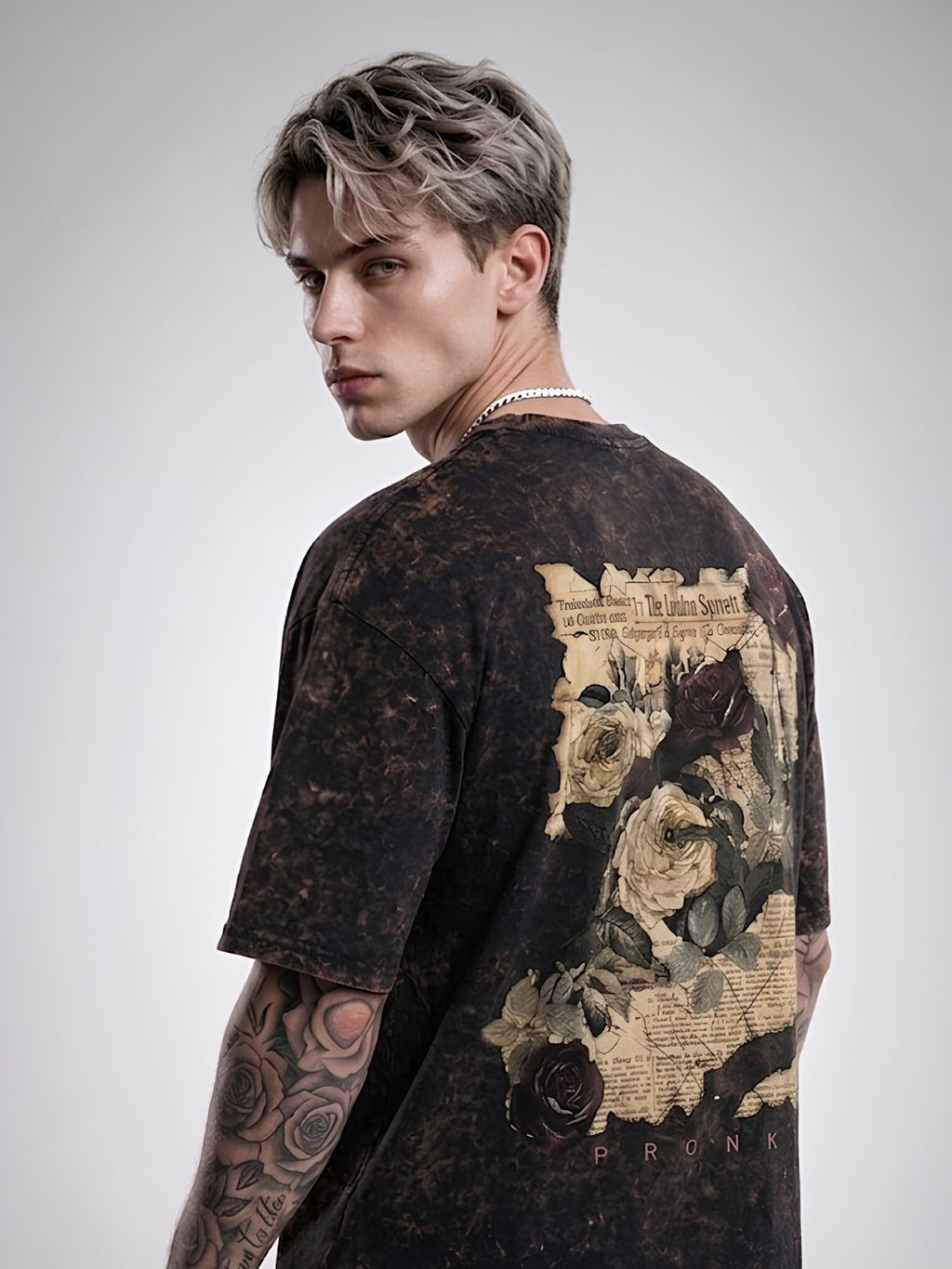 FADED DREAMS Men Retro Wash Oversized T-Shirt