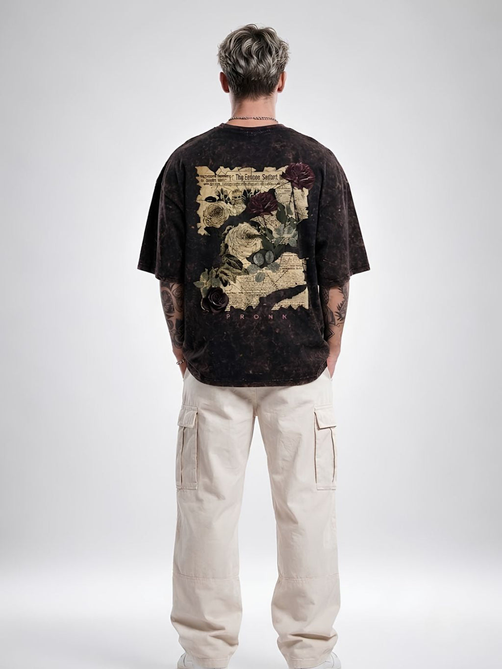 FADED DREAMS Men Retro Wash Oversized T-Shirt