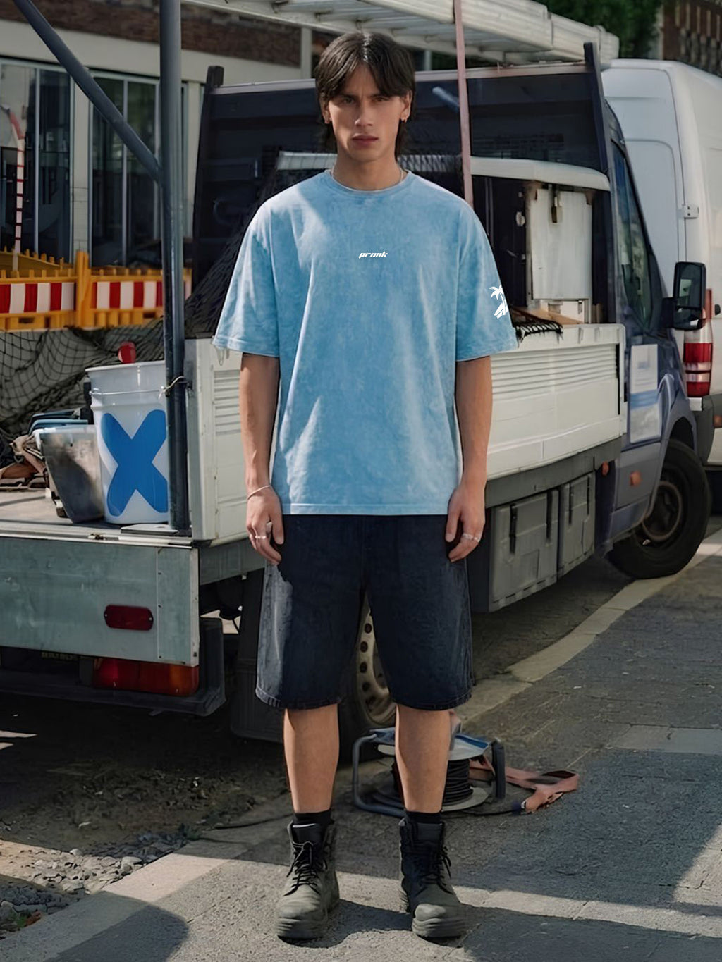 Malibu Vibe Men Retro Wash Oversized T-Shirt