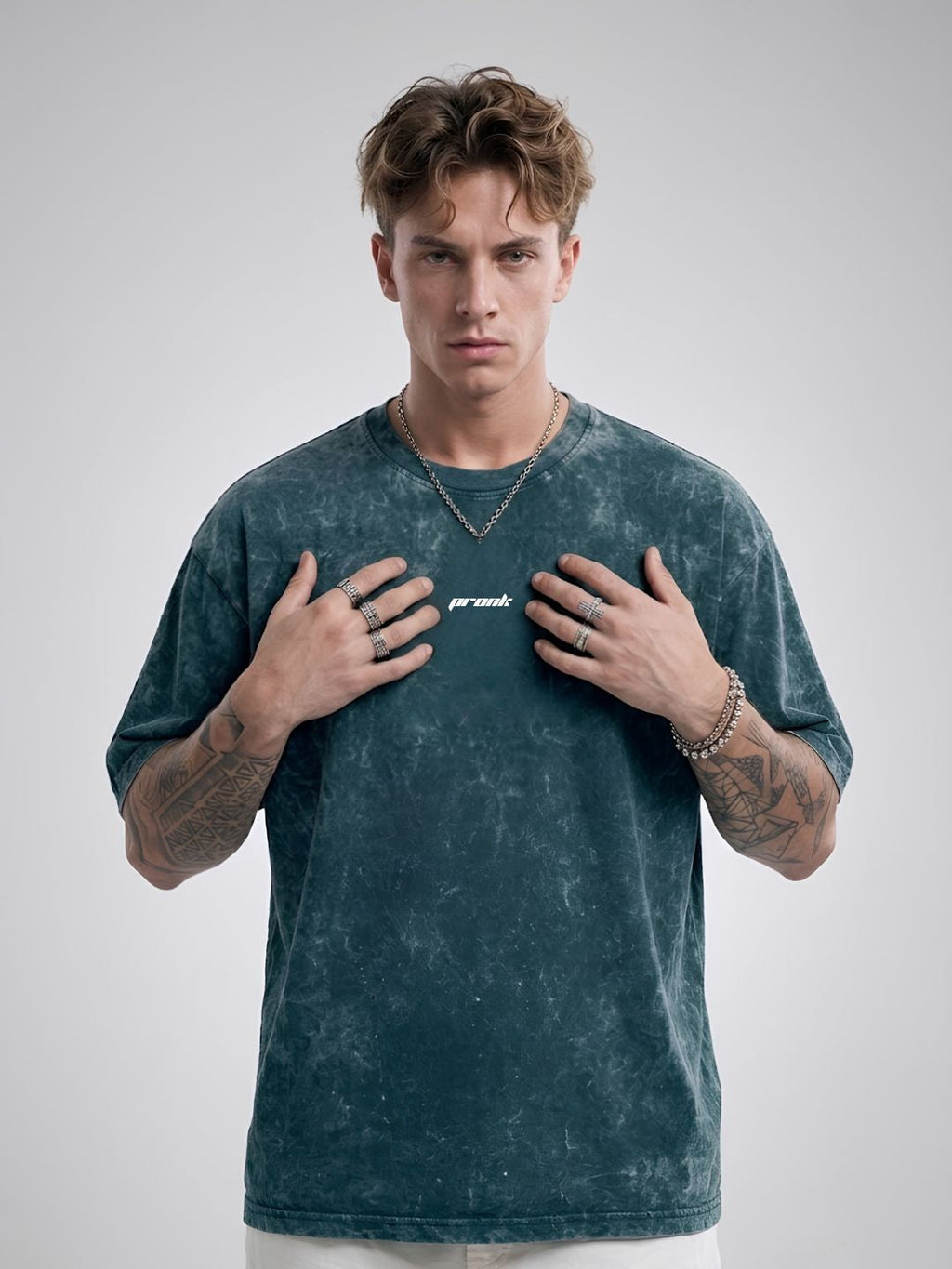 PREDATOR Men Retro Wash Oversized Fit T-Shirt