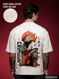 CRIMSON STRAWHAT Men Terry Printed Oversized T-Shirt