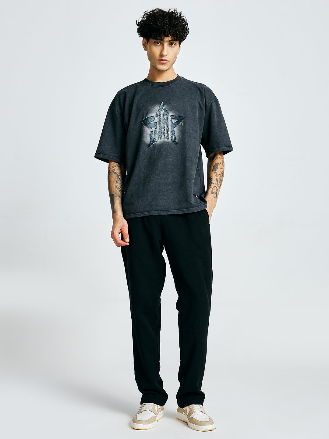 Men Premium Retro Wash Oversized Terry T-shirt