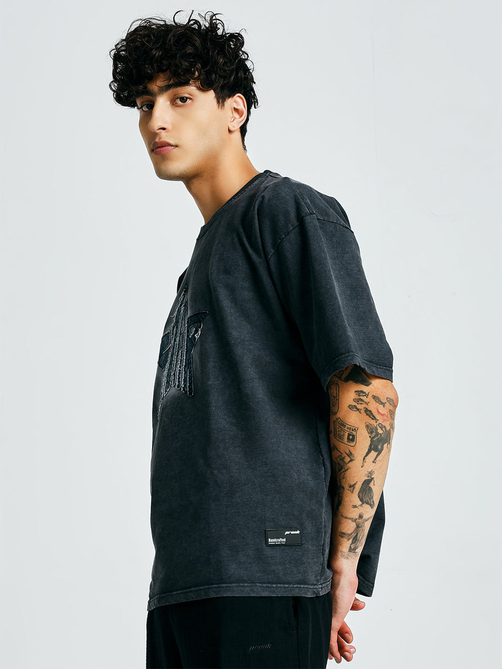 Men Premium Retro Wash Oversized Terry T-shirt