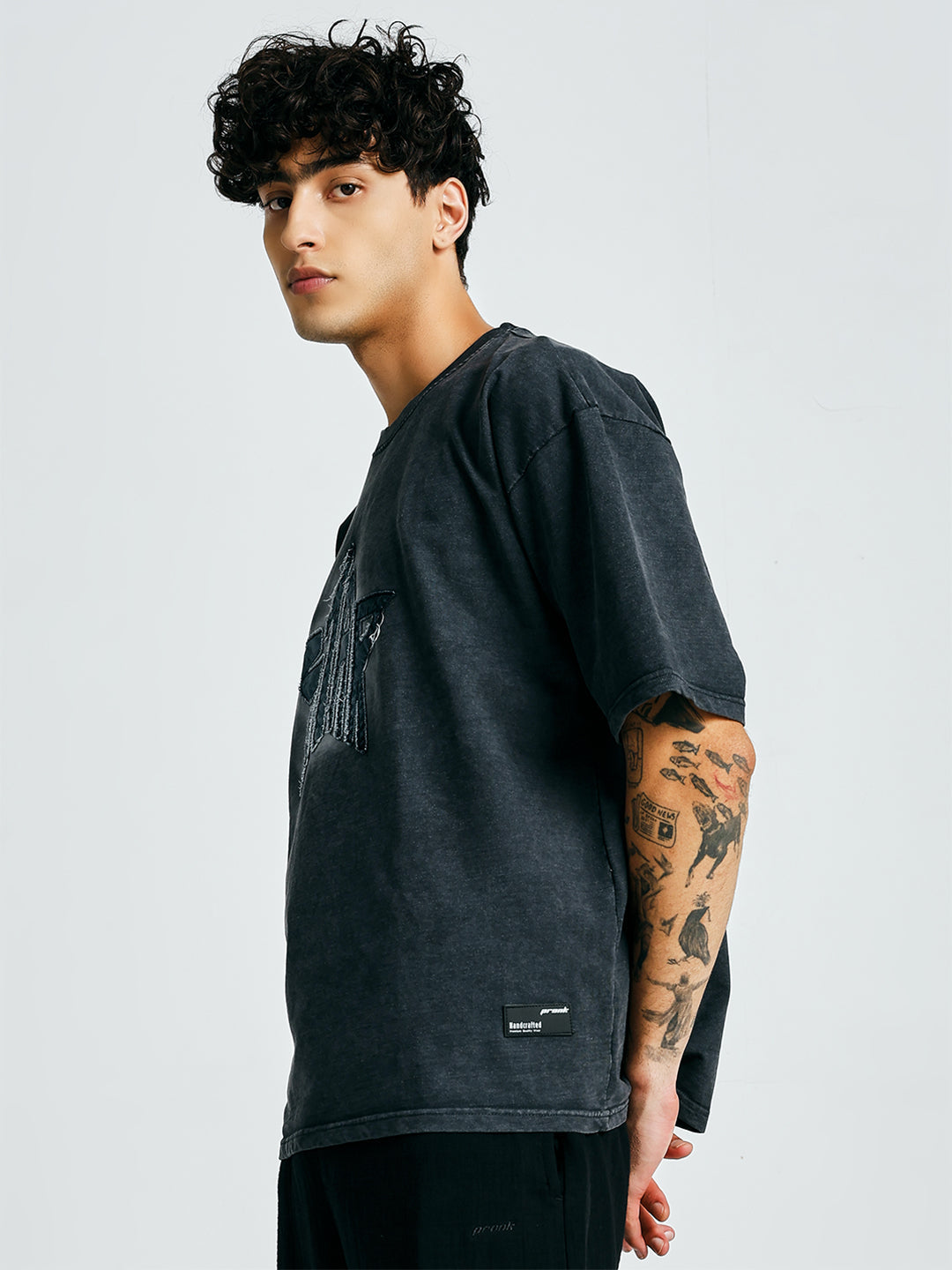 Men Premium Retro Wash Oversized Terry T-shirt