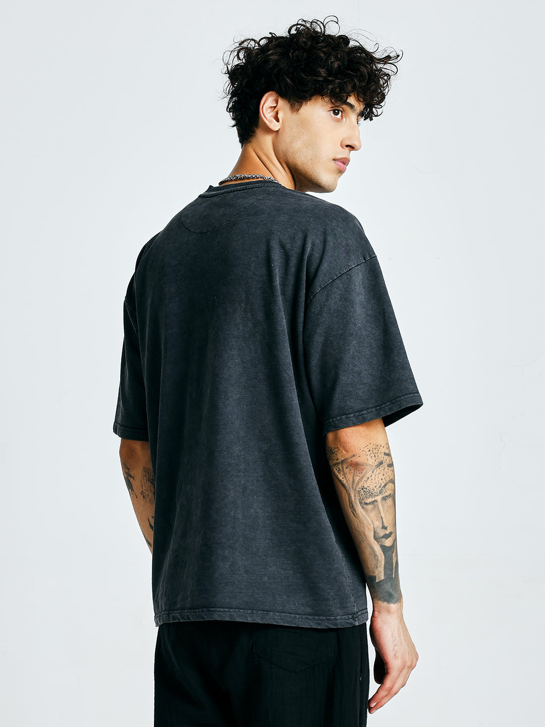 Men Premium Retro Wash Oversized Terry T-shirt