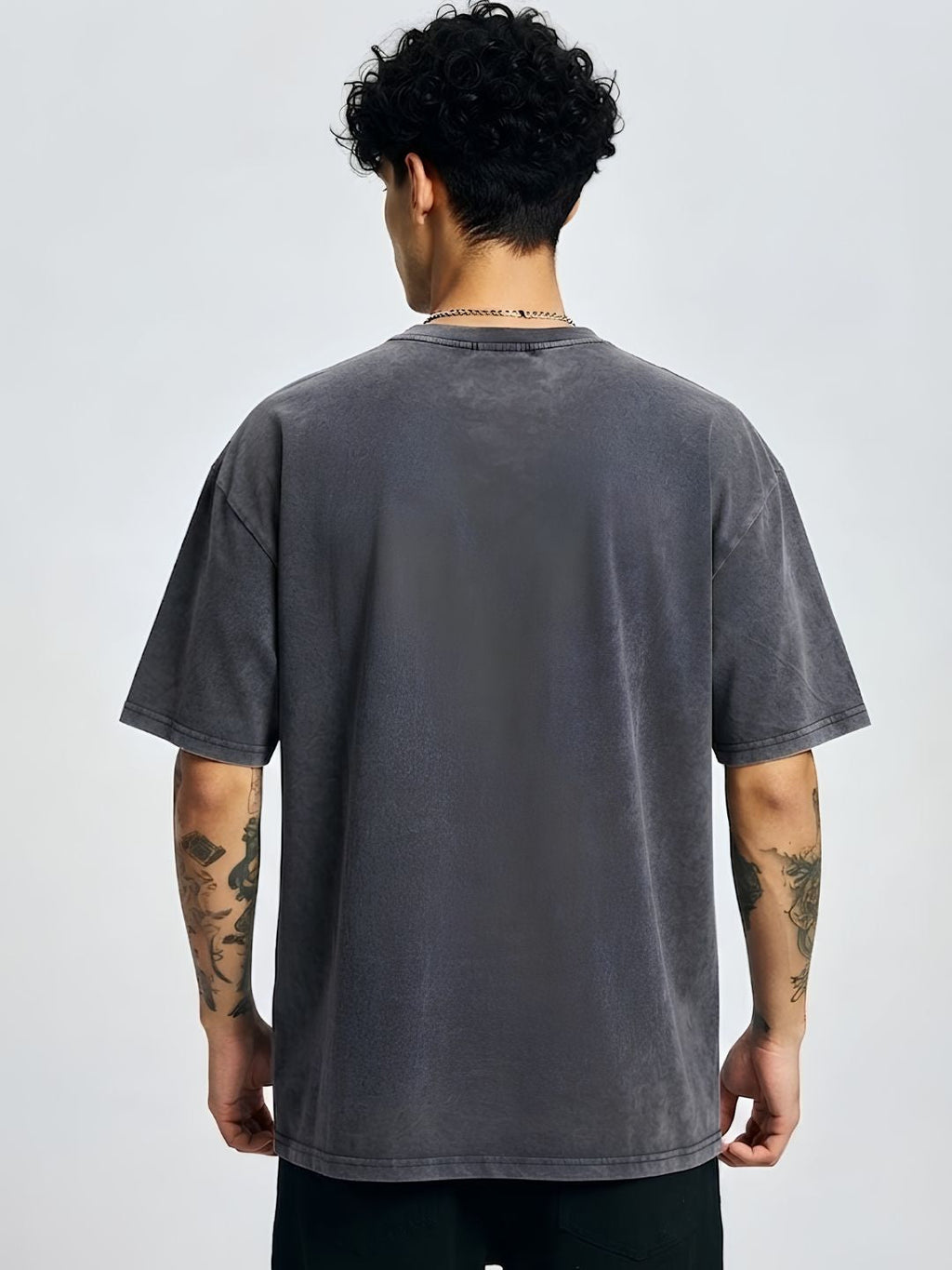 Men Premium Retro Wash Oversized Terry T-shirt